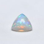 Created Opal 10PC Tiny 5x5 MM Triangle Cabochon White Sparkling semi Precious Gems