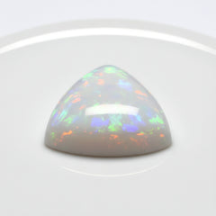 Created Opal 1PC Small 7x7 MM Triangle Cabochon White Splendid semi Precious Loose Gemstone