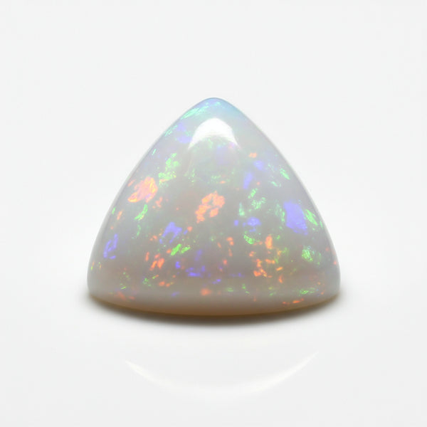 Created Opal 1PC Small 8x8 MM Triangle Cabochon White Luster semi Precious Loose Gemstones