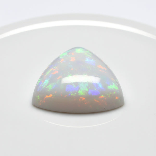Created Opal 1PC Small 8x8 MM Triangle Cabochon White Luster semi Precious Loose Gemstones