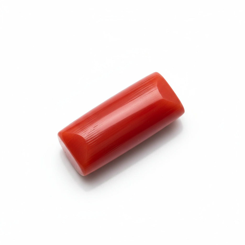 Coral 1PC Small 5x10 MM Baguette Cabochon Red Pure Precious Loose Gems