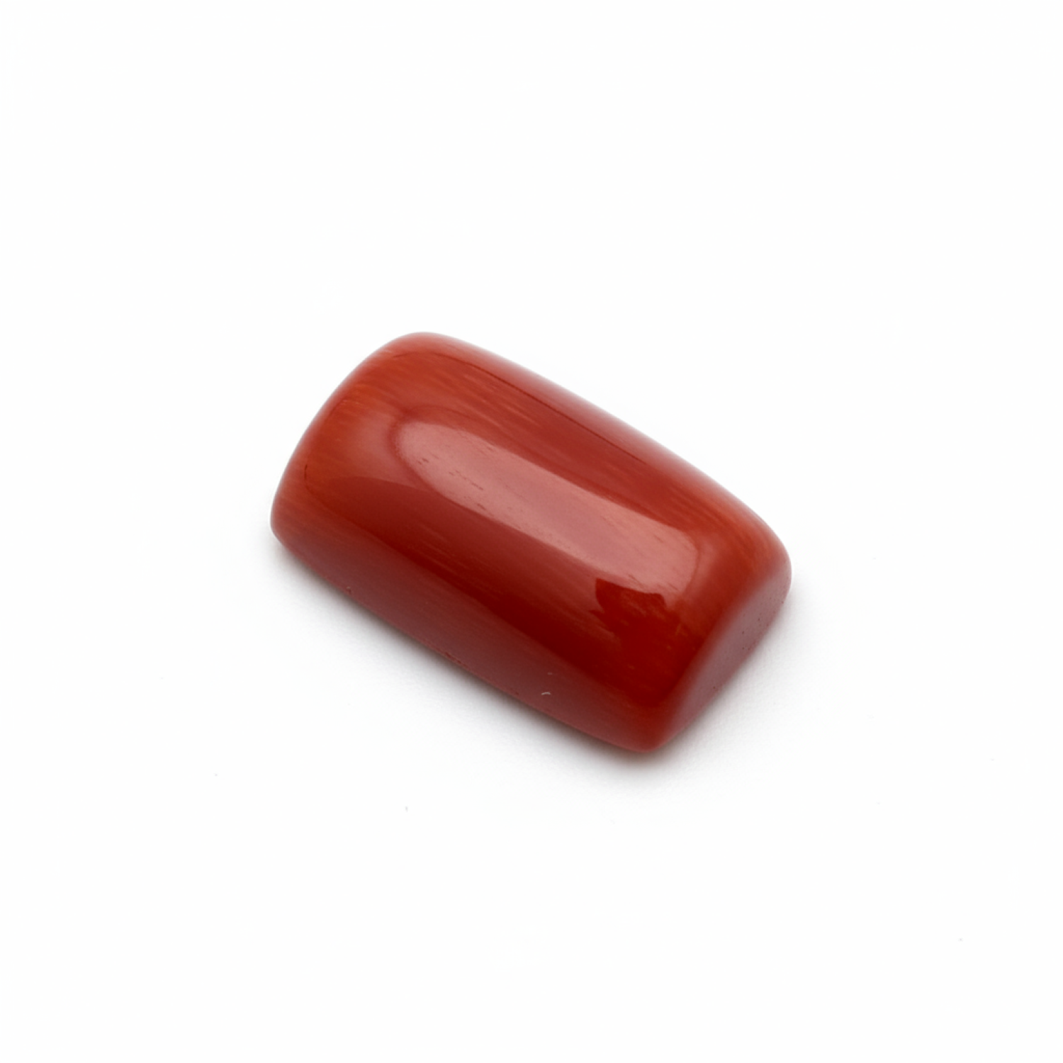 Coral 1PC Small 6x12 MM Baguette Cabochon Red Fiery Precious Loose Gemstone Secundaire afbeelding