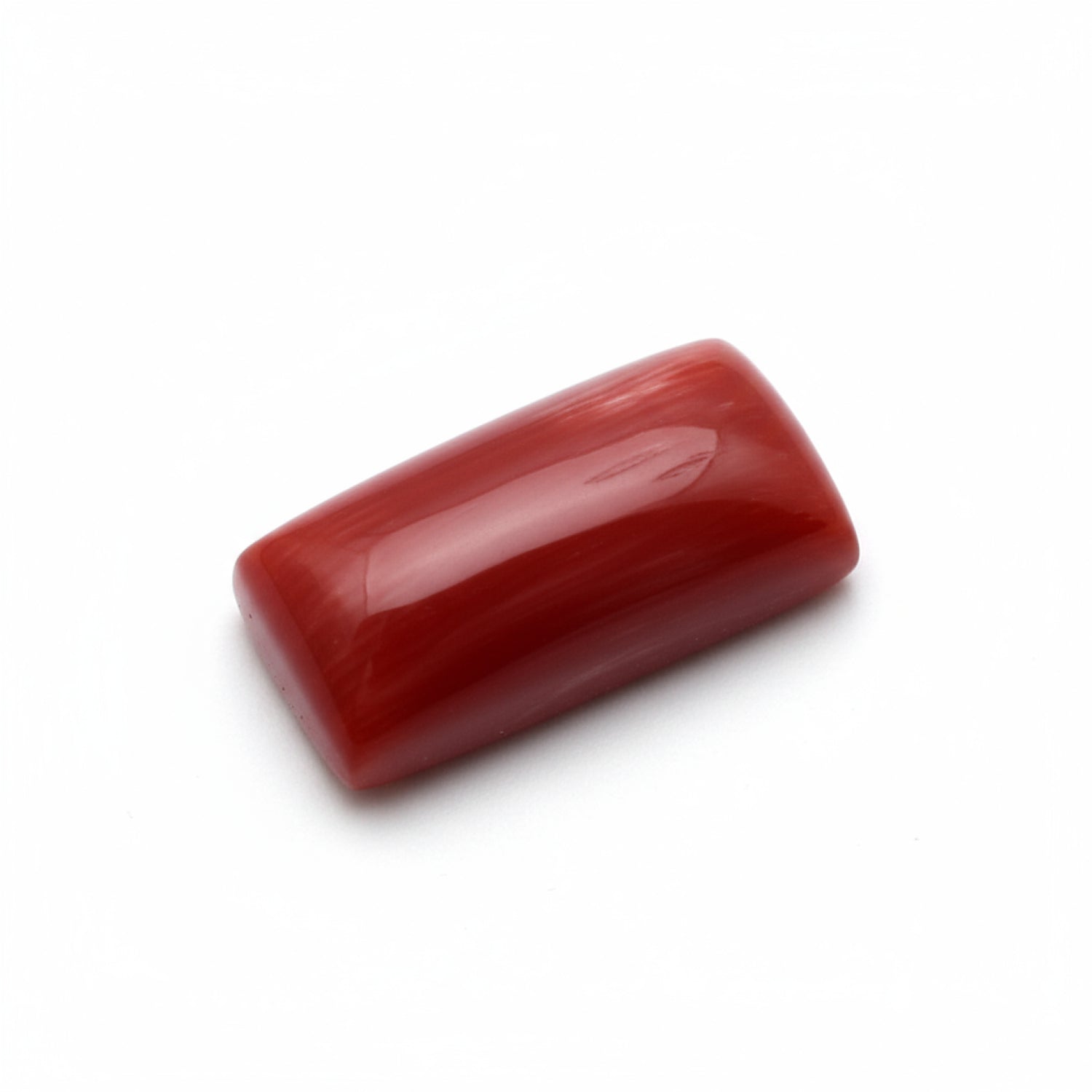 Coral 1PC Medium 7x14 MM Baguette Cabochon Red Brilliant Precious Loose Gemstones