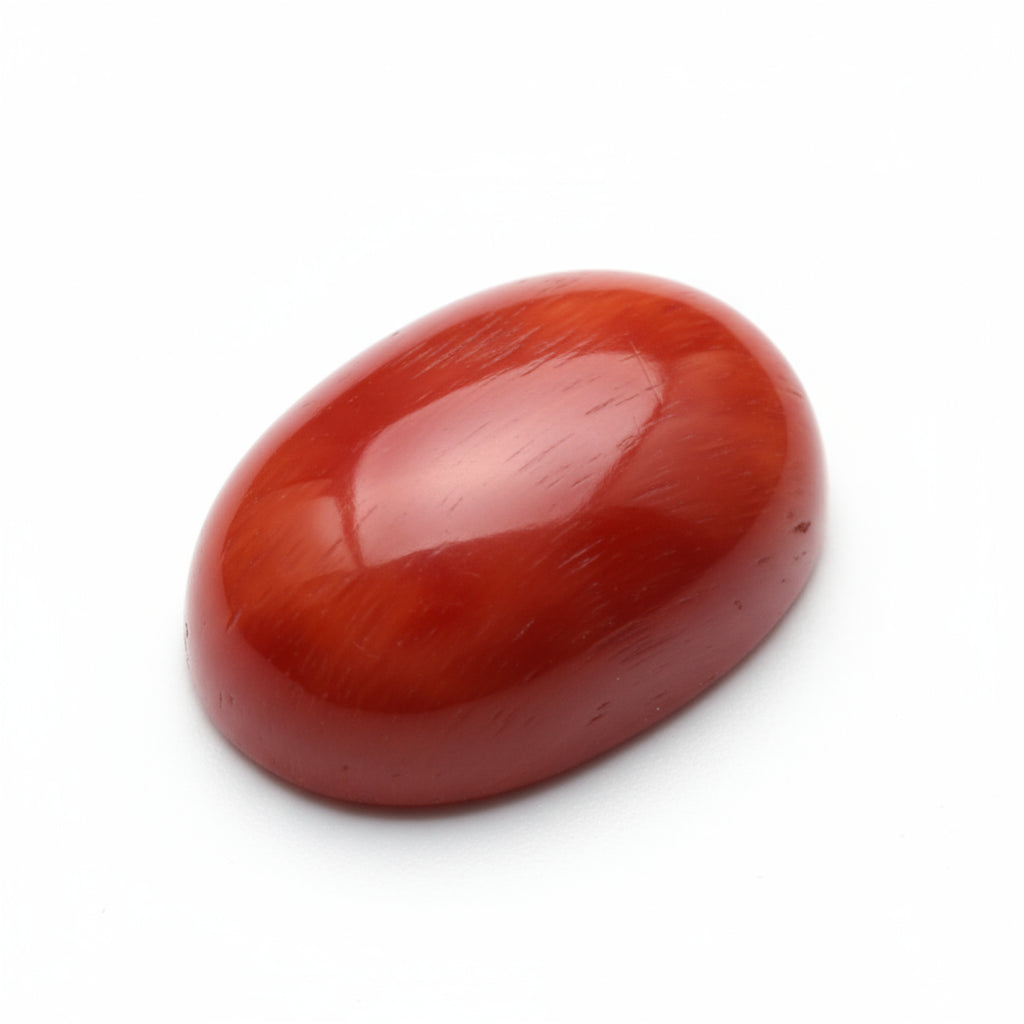 Coral 1PC Large 10x12 MM Oval Cabochon Red Fine Precious Loose Gemstone
