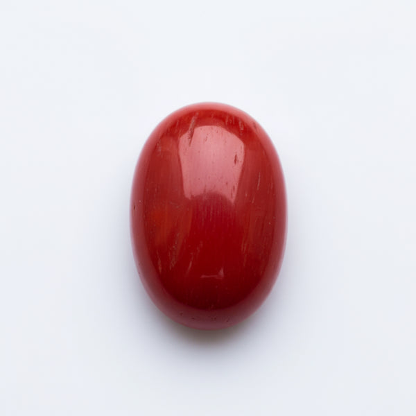 Coral 1PC Small 7x9 MM Oval Cabochon Red Polished Precious Loose Gemstones