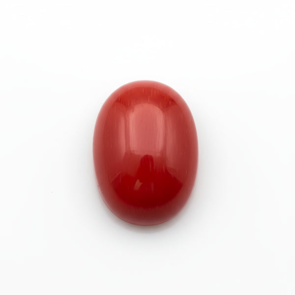 Coral 1PC Small 7x9 MM Oval Cabochon Red Polished Precious Loose Gemstones