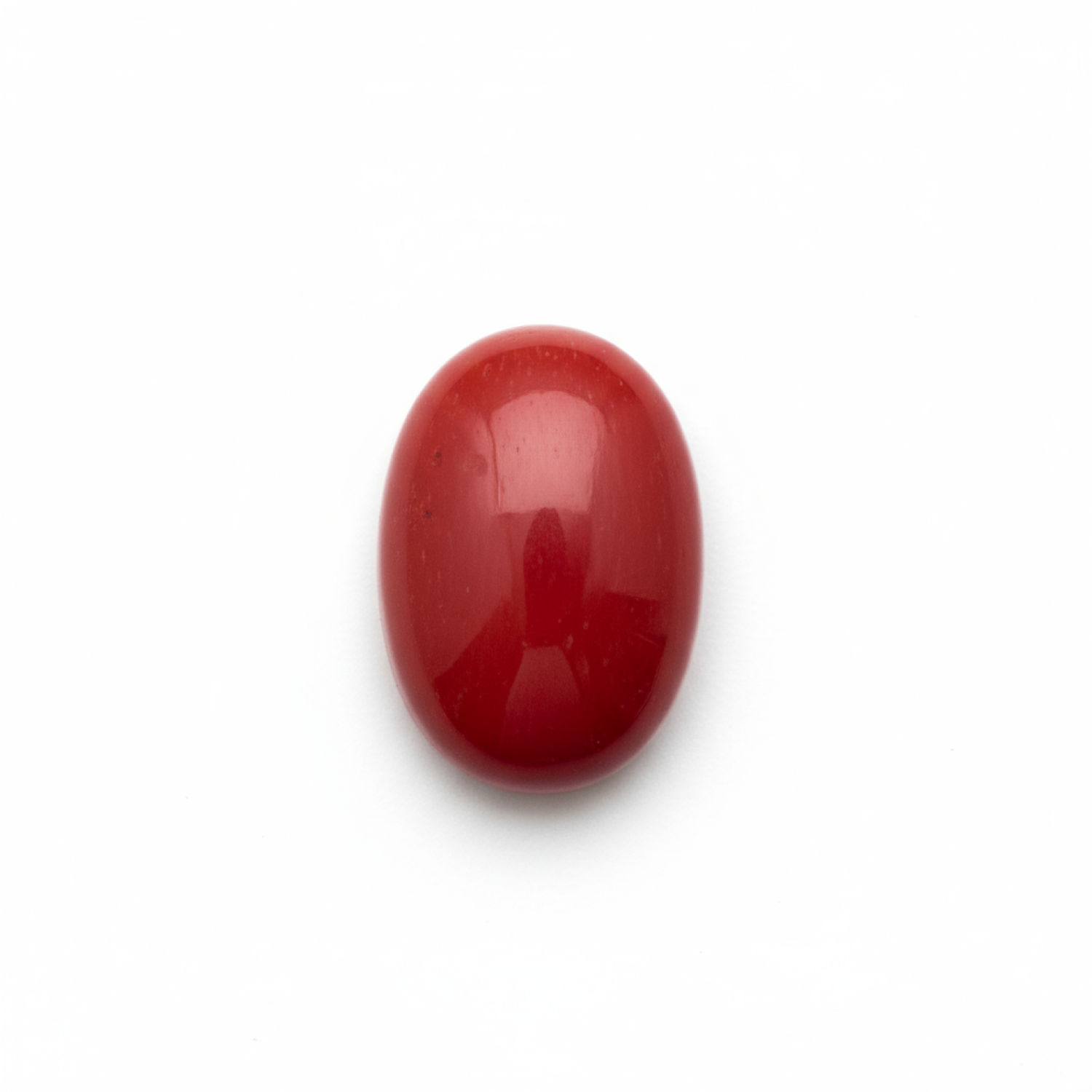 Coral 1PC Medium 8x10 MM Oval Cabochon Red Luster Precious Precious Gemstone Secundaire afbeelding