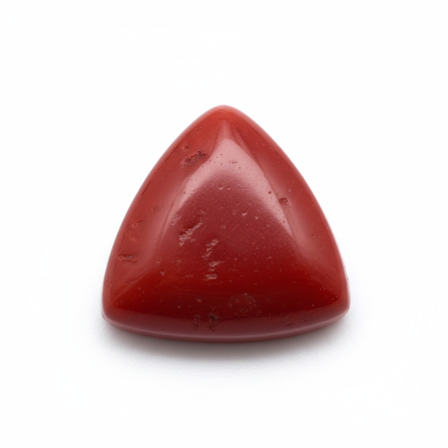 Coral 1PC Large 10x10 MM Triangle Cabochon Red Pure Precious Loose Gems Huvudsaklig produktbild