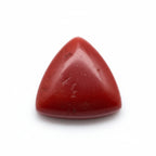 Coral 1PC Large 10x10 MM Triangle Cabochon Red Pure Precious Loose Gems