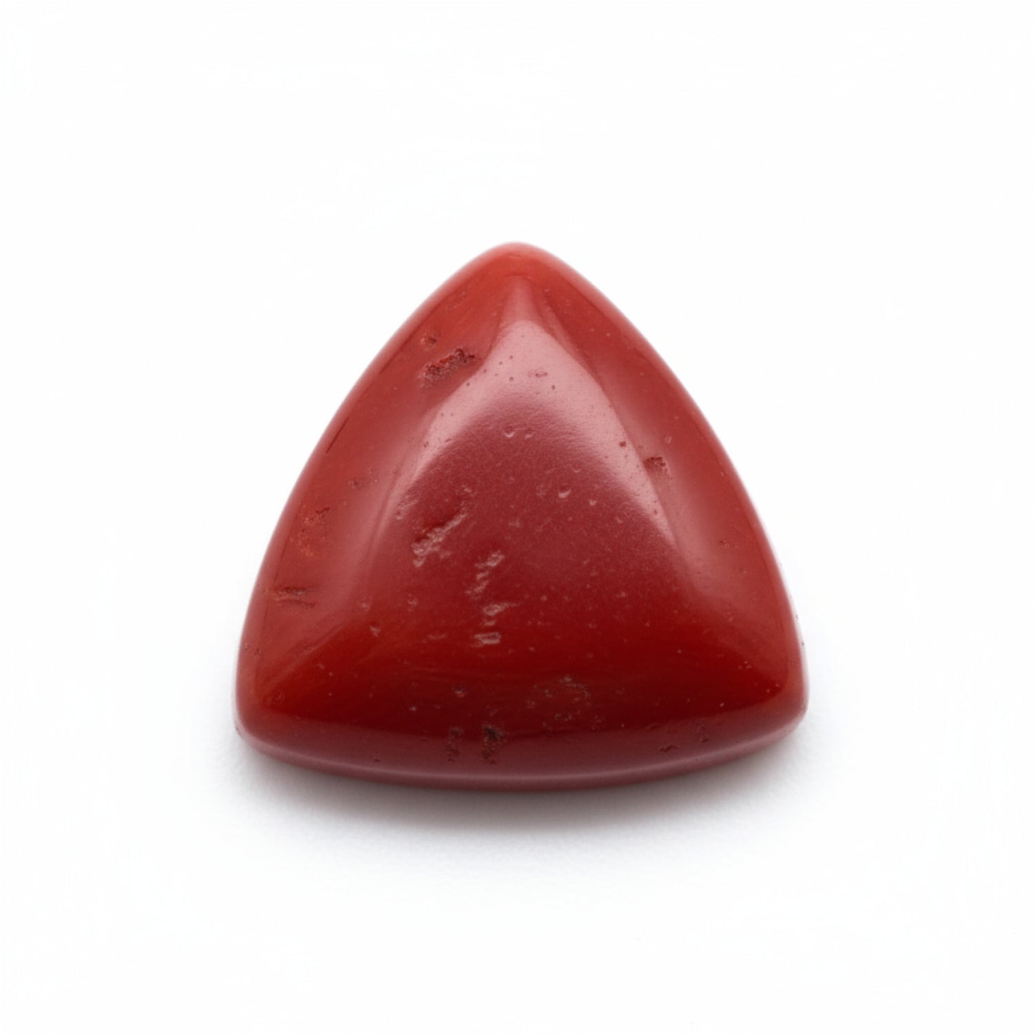 Coral 1PC Large 10x10 MM Triangle Cabochon Red Pure Precious Loose Gems