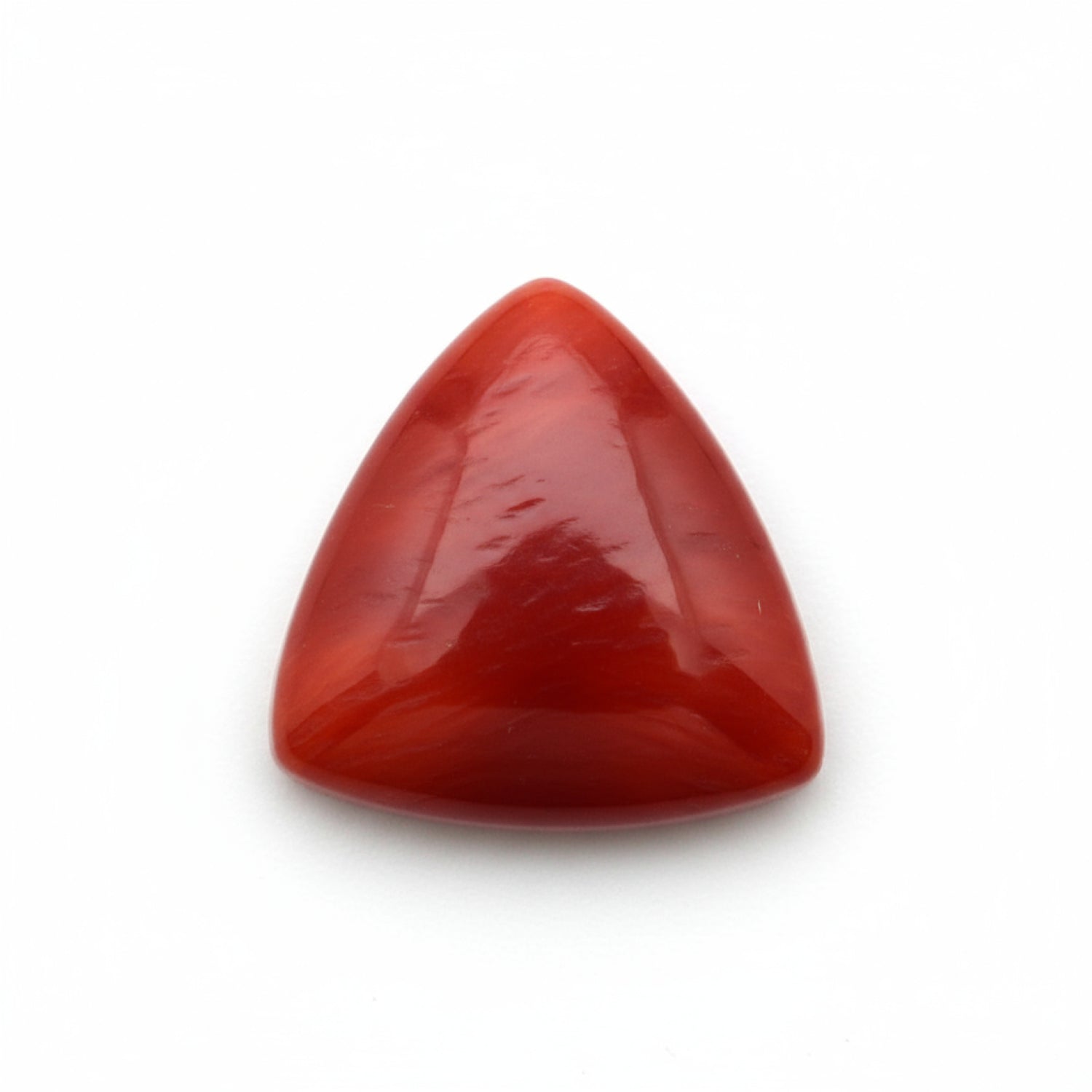 Coral 1PC Large 11x11 MM Triangle Cabochon Red Fiery Precious Loose Gemstone