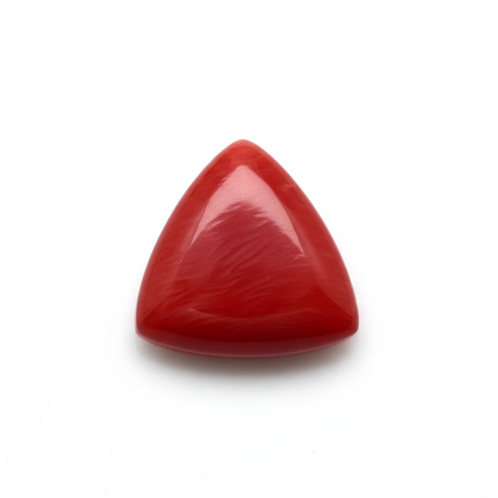 Coral 1PC Large 11x11 MM Triangle Cabochon Red Fiery Precious Loose Gemstone