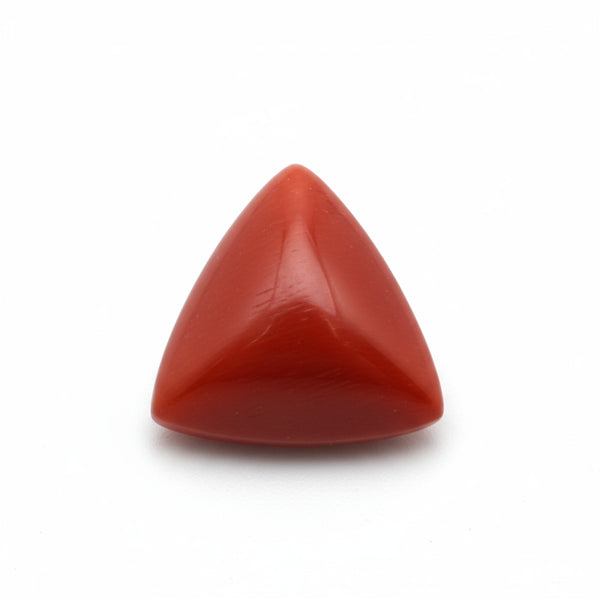 Coral 1PC Small 8x8 MM Triangle Cabochon Red Genuine Precious Precious Gemstone