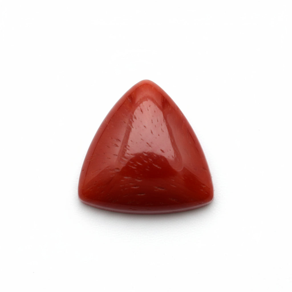 Coral 1PC Medium 9x9 MM Triangle Cabochon Red Superior Precious Gems