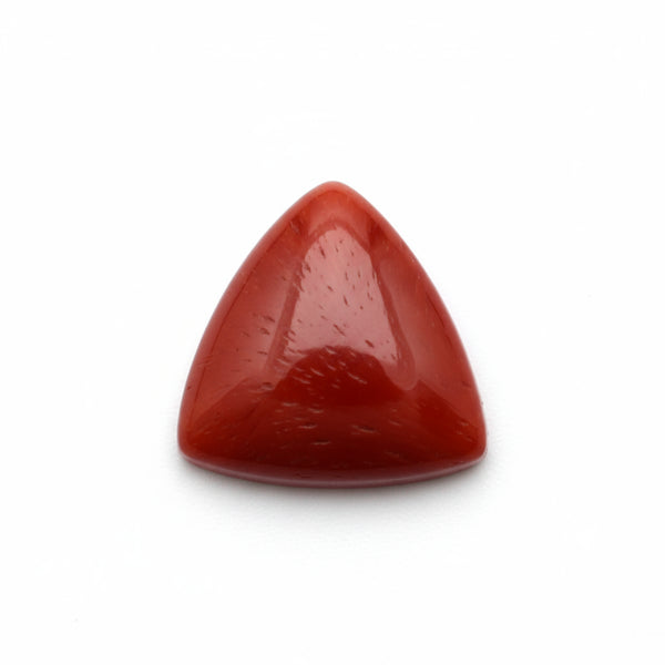 Coral 1PC Medium 9x9 MM Triangle Cabochon Red Superior Precious Gems