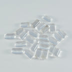 Crystal Quartz 10PC Tiny 3x6 MM Baguette Cabochon White Sparkling semi Precious Semi Precious Gemstone