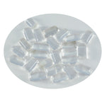 Crystal Quartz 10PC Tiny 4x8 MM Baguette Cabochon White Polished semi Precious Precious Gemstone
