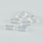 Crystal Quartz 1PC Small 5x10 MM Baguette Cabochon White Splendid semi Precious Gems