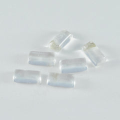 Crystal Quartz 1PC Small 5x10 MM Baguette Cabochon White Splendid semi Precious Gems