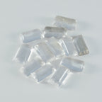 Crystal Quartz 1PC Large 8x16 MM Baguette Cabochon White Shine semi Precious Loose Gemstones