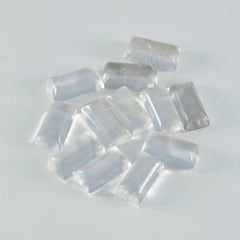 Crystal Quartz 1PC Large 8x16 MM Baguette Cabochon White Shine semi Precious Loose Gemstones