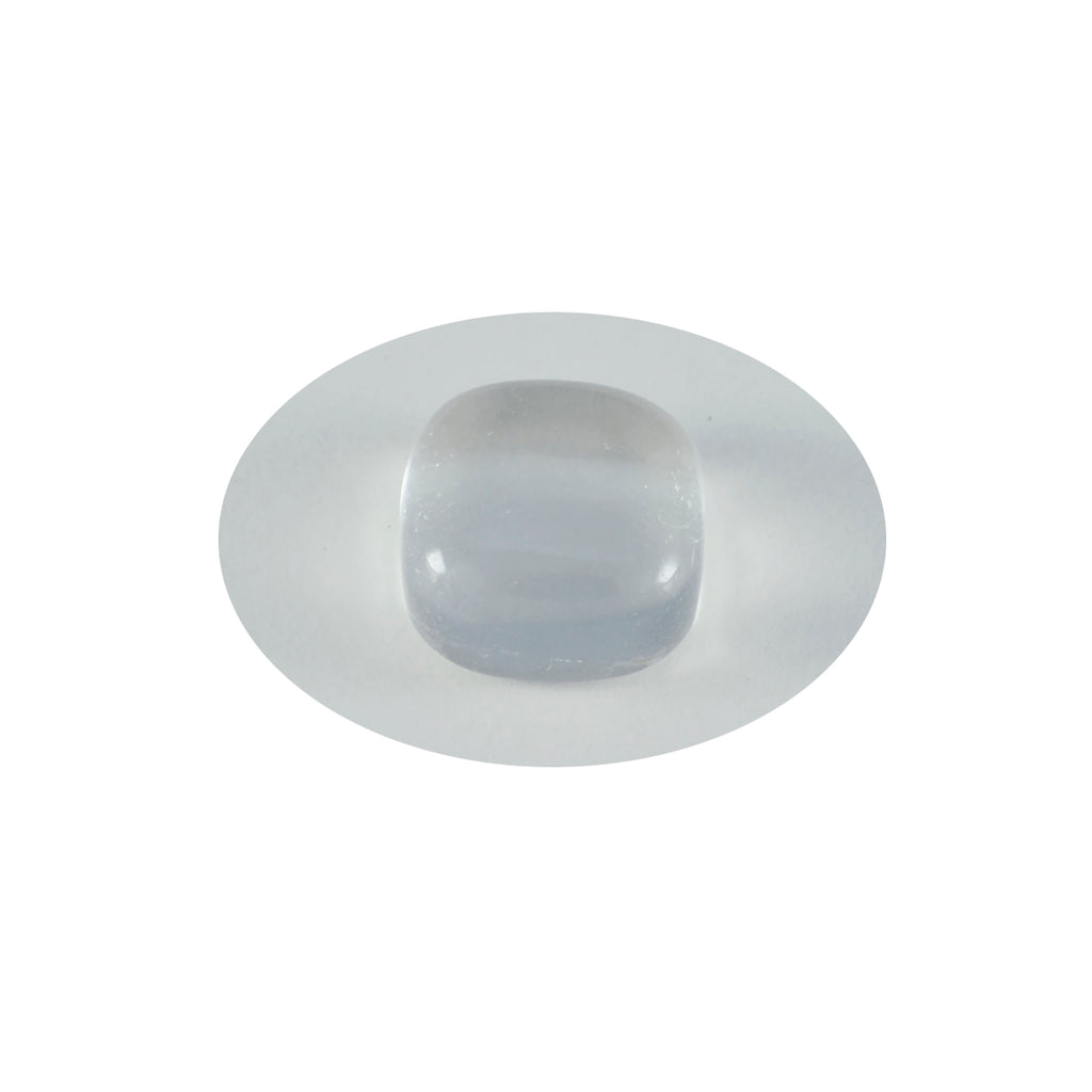 Crystal Quartz 1PC Large 10x10 MM Cushion Cabochon White Fine semi Precious Loose Gemstone