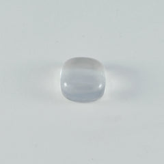 Crystal Quartz 1PC Large 10x10 MM Cushion Cabochon White Fine semi Precious Loose Gemstone