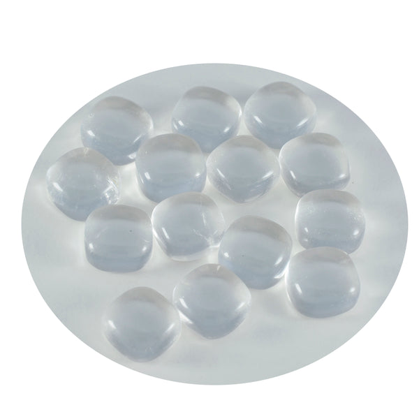 Crystal Quartz 10PC Tiny 5x5 MM Cushion Cabochon White Polished semi Precious Loose Gemstones