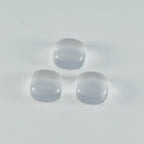 Crystal Quartz 1PC Small 8x8 MM Cushion Cabochon White Lustrous semi Precious Gems