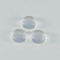 Crystal Quartz 1PC Small 8x8 MM Cushion Cabochon White Lustrous semi Precious Gems