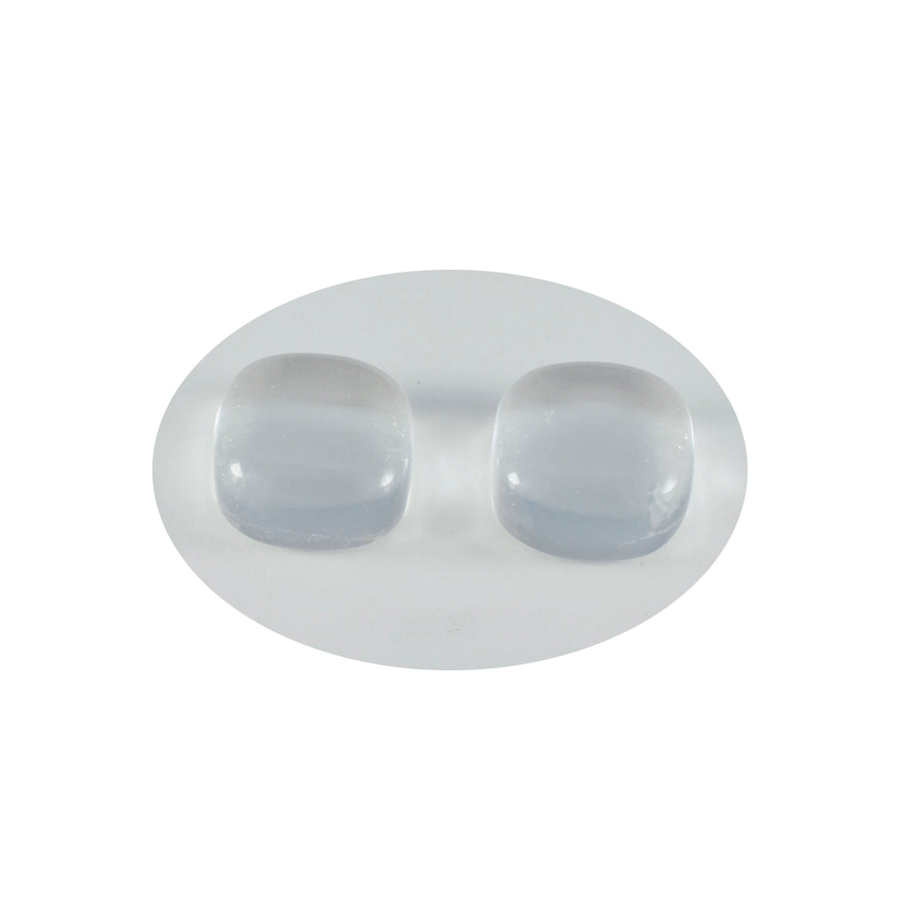 Crystal Quartz 1PC Small 8x8 MM Cushion Cabochon White Lustrous semi Precious Gems