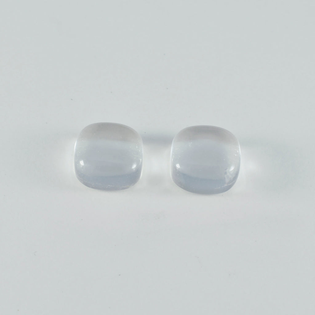 Crystal Quartz 1PC Medium 9x9 MM Cushion Cabochon White Shine semi Precious Loose Gems