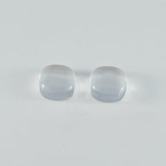 Crystal Quartz 1PC Medium 9x9 MM Cushion Cabochon White Shine semi Precious Loose Gems