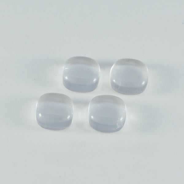 Crystal Quartz 10PC Tiny 5x5 MM Cushion Cabochon White Polished semi Precious Loose Gemstones