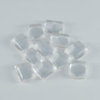 Crystal Quartz 1PC Large 9x11 MM Emerald Cabochon White Lustrous semi Precious Semi Precious Gemstone