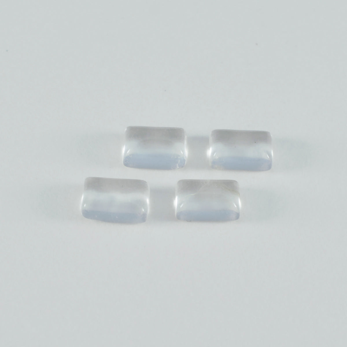 Crystal Quartz 1PC Small 6x8 MM Emerald Cabochon White Brilliant semi Precious Precious Gemstone