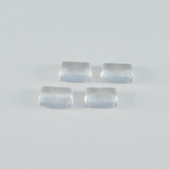 Crystal Quartz 1PC Small 6x9 MM Emerald Cabochon White Sparkling semi Precious Gems