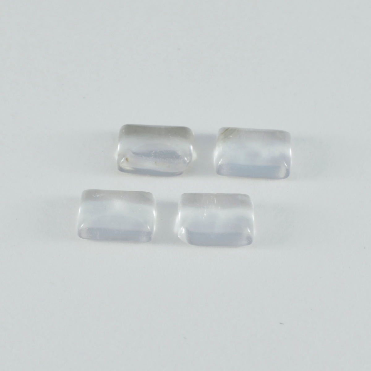 Crystal Quartz 1PC Large 9x11 MM Emerald Cabochon White Lustrous semi Precious Semi Precious Gemstone Immagine principale del prodotto
