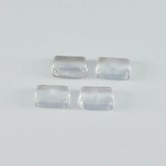 Crystal Quartz 1PC Large 9x11 MM Emerald Cabochon White Lustrous semi Precious Semi Precious Gemstone