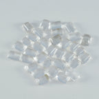 Crystal Quartz 10PC Tiny 3x5 MM Emerald Cabochon White Superior semi Precious Loose Gemstone