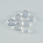 Crystal Quartz 1PC Large 10x10 MM Heart Cabochon White Luster semi Precious Precious Gemstone