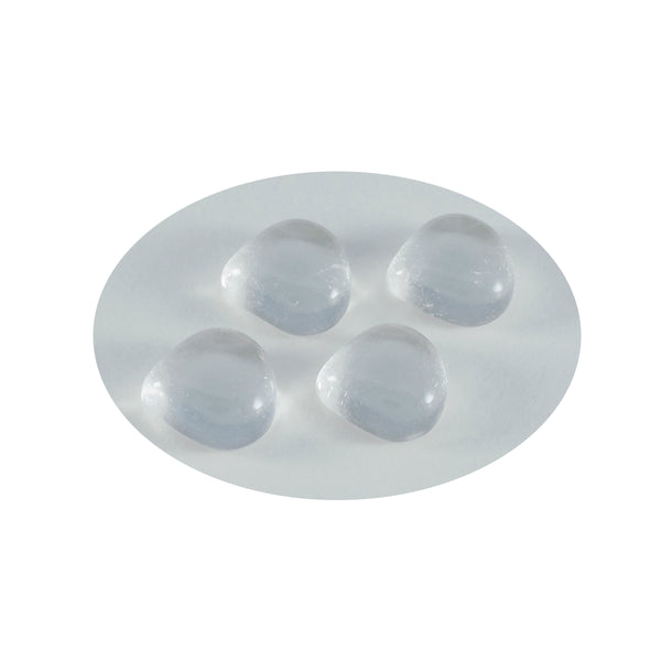 Crystal Quartz 1PC Large 10x10 MM Heart Cabochon White Luster semi Precious Precious Gemstone