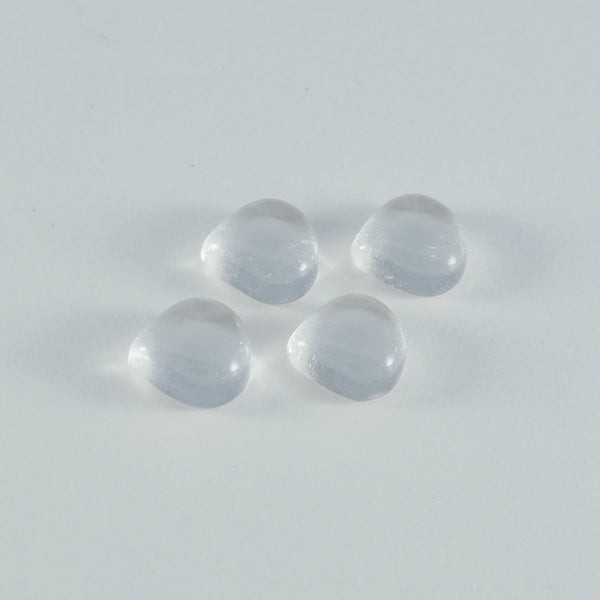 Crystal Quartz 1PC Large 11x11 MM Heart Cabochon White Lustrous semi Precious Gems