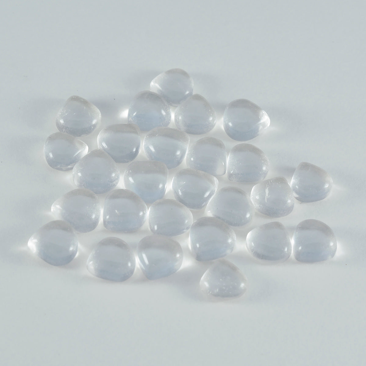 Crystal Quartz 10PC Tiny 4x4 MM Heart Cabochon White Pure semi Precious Precious Gemstone