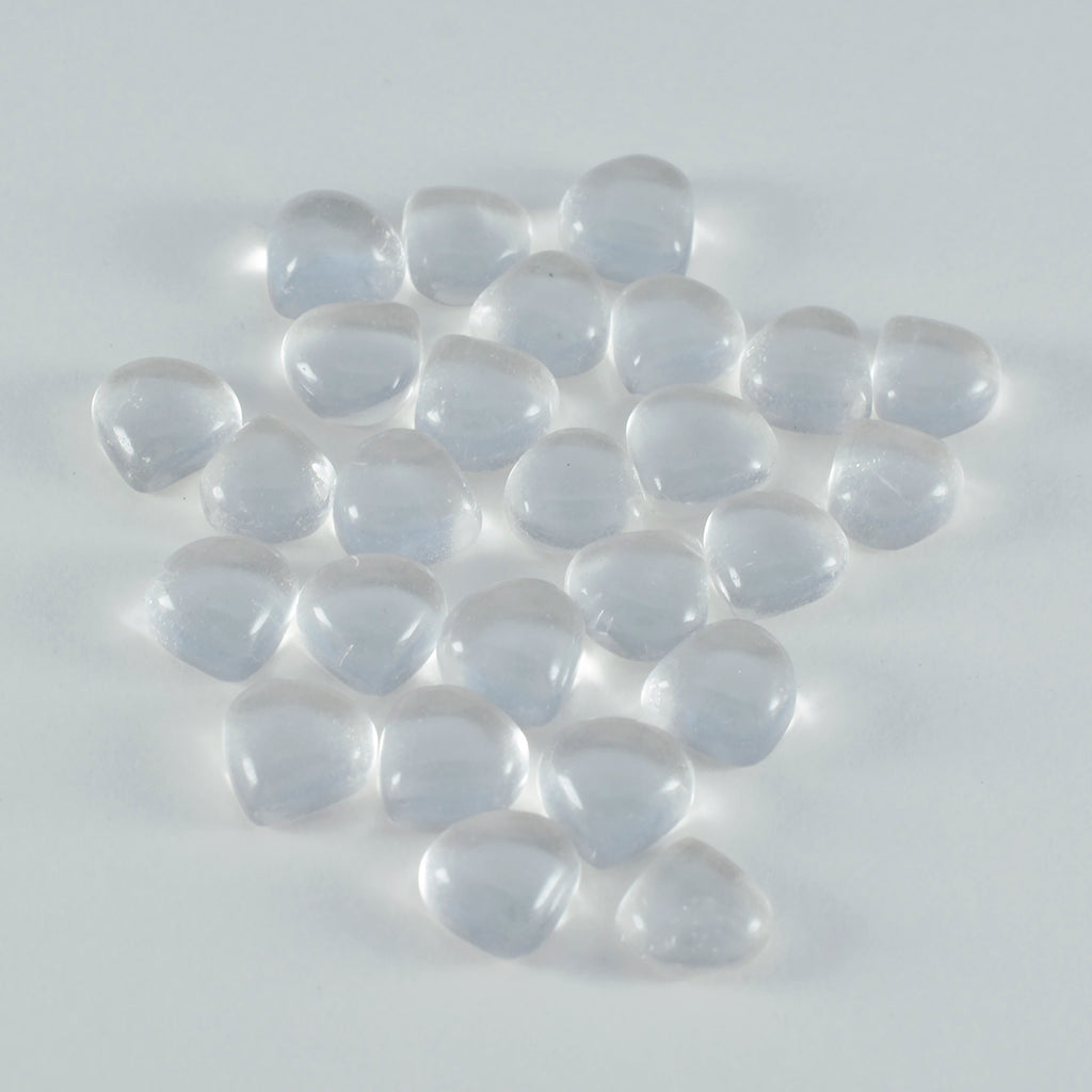 Crystal Quartz 10PC Tiny 5x5 MM Heart Cabochon White Fiery semi Precious Gems