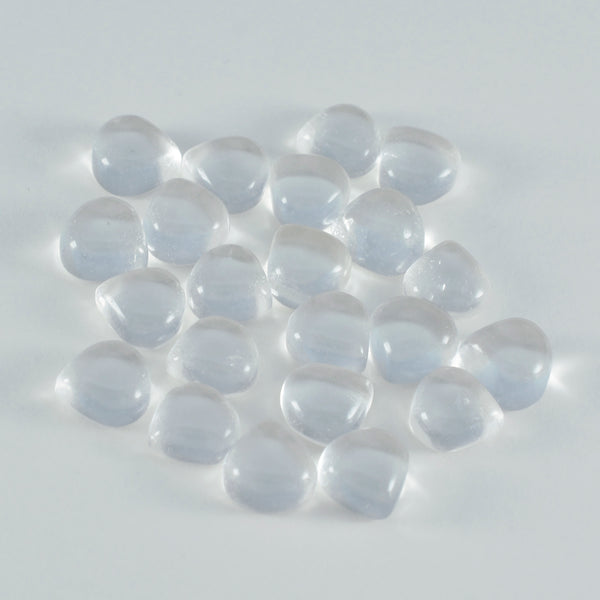 Crystal Quartz 1PC Tiny 6x6 MM Heart Cabochon White Brilliant semi Precious Loose Gems