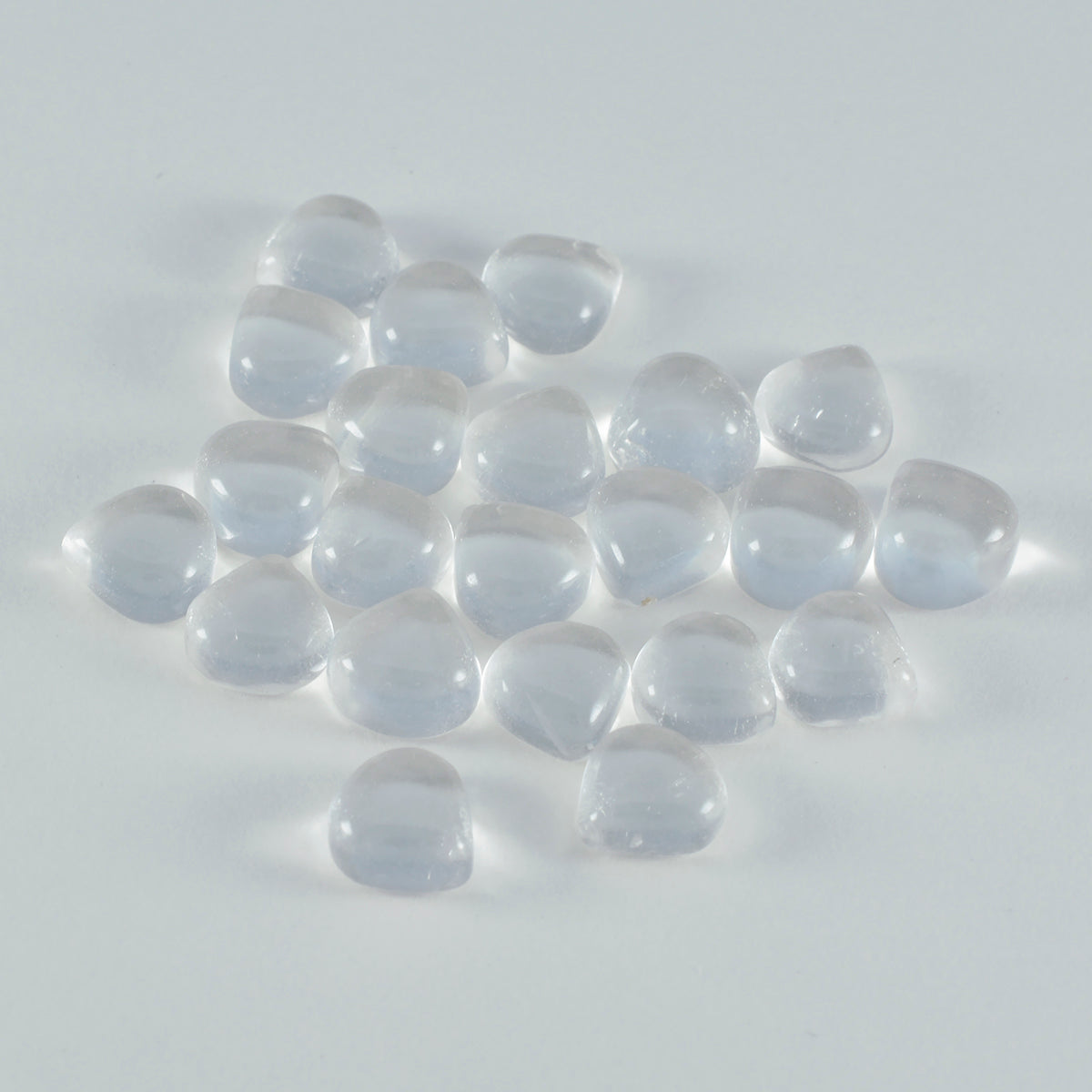 Crystal Quartz 1PC Small 7x7 MM Heart Cabochon White Sparkling semi Precious Loose Gemstone Main image