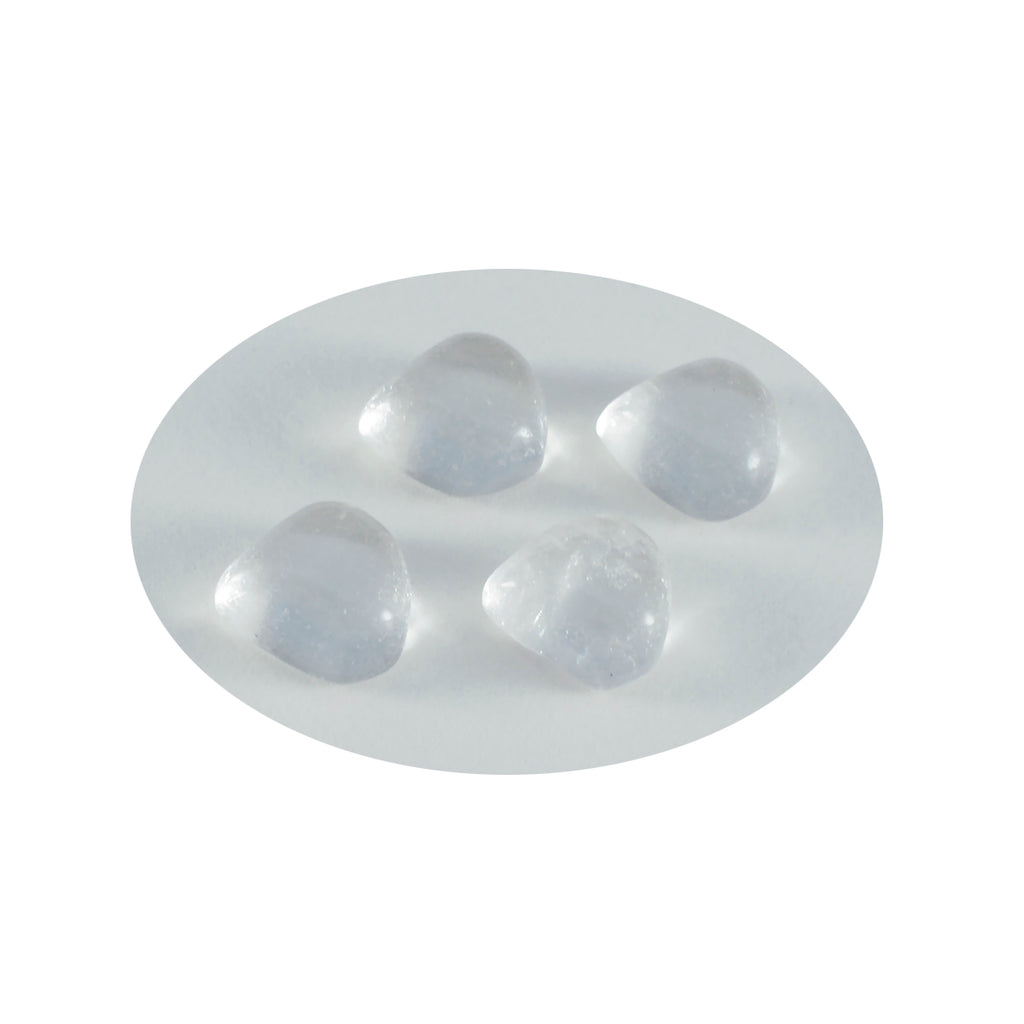 Crystal Quartz 1PC Small 7x7 MM Heart Cabochon White Sparkling semi Precious Loose Gemstone