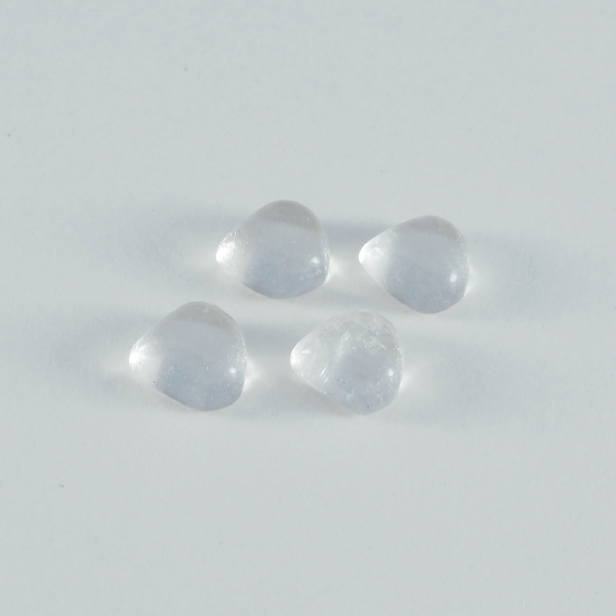 Crystal Quartz 1PC Small 8x8 MM Heart Cabochon White Polished semi Precious Loose Gemstones Image principale du produit