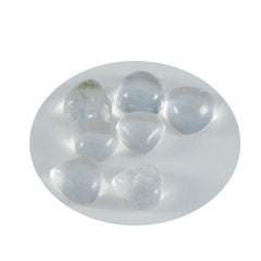 Crystal Quartz 1PC Small 8x8 MM Heart Cabochon White Polished semi Precious Loose Gemstones